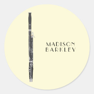 Bassoon Musician Music Teacher Woodwind Classic Round Sticker