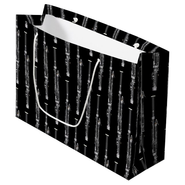 Bassoon Musician Music Teacher Woodwind Large Gift Bag (Front Angled)