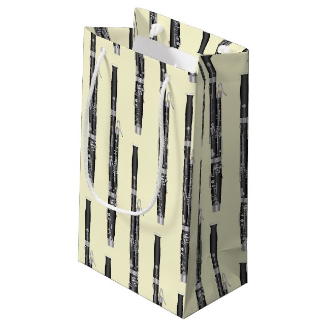 Bassoon Musician Music Teacher Woodwind Small Gift Bag (Back Angled)