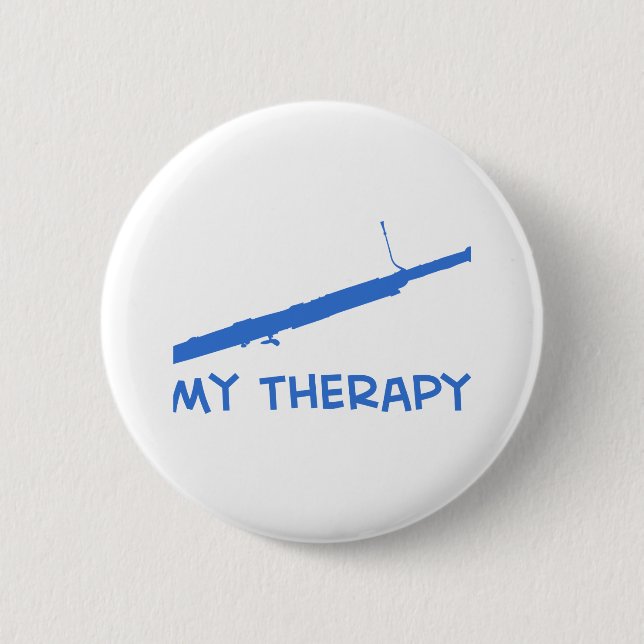Bassoon My therapy 6 Cm Round Badge (Front)