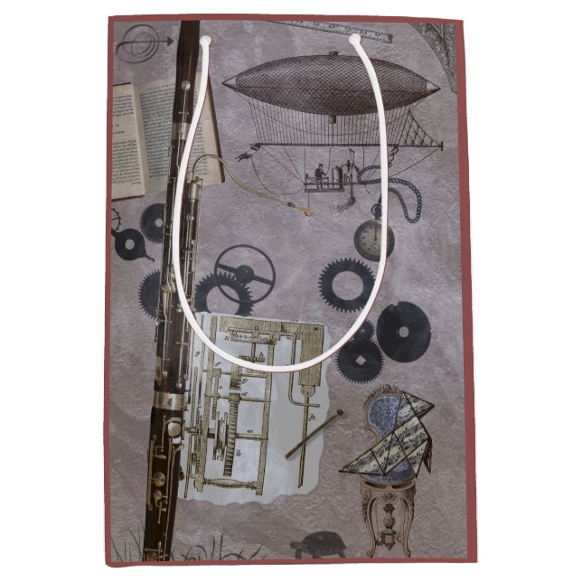 Bassoon or Later Steampunk Carnival Medium Gift Bag (Front)