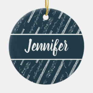 Bassoon Player Music Gift Custom Personalised Ceramic Tree Decoration