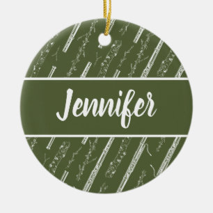 Bassoon Player Musician Gift Custom Personalised Ceramic Tree Decoration