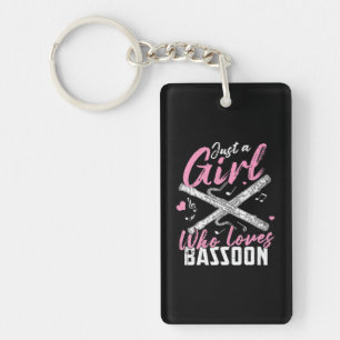 Bassoon Player Women Men Orchestra Bassonist Reed Key Ring