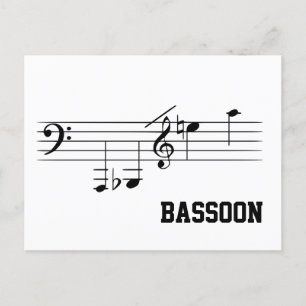 Bassoon Playing Range Postcard
