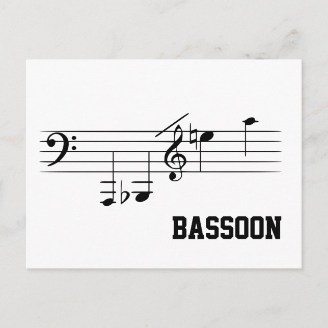 Bassoon Playing Range Postcard (Front)