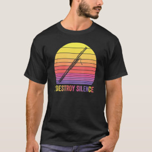 Bassoon Retro Vintage I Destroy Silence Funny Bass T-Shirt
