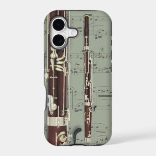 Bassoon & sheet music phone case. Pick colour