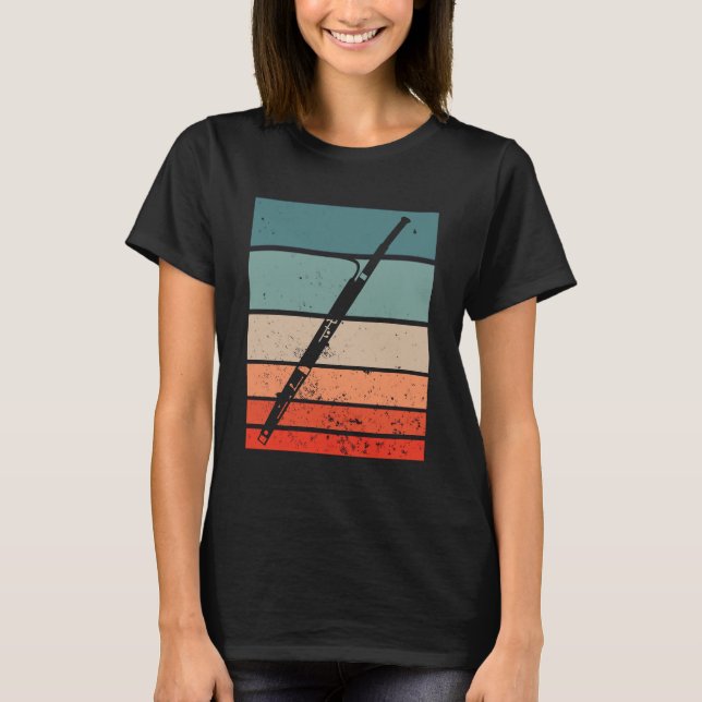 Bassoon Vintage Music Instrument Basoonist T-Shirt (Front)