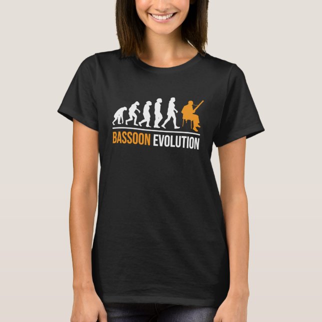 Bassoonist Evolution if Bassoon T-Shirt (Front)