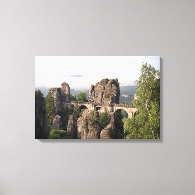 Bastei Bridge In Saxon Switzerland canvas Print (Front)