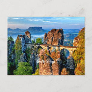 Bastei Bridge, Saxon, Switzerland Postcard