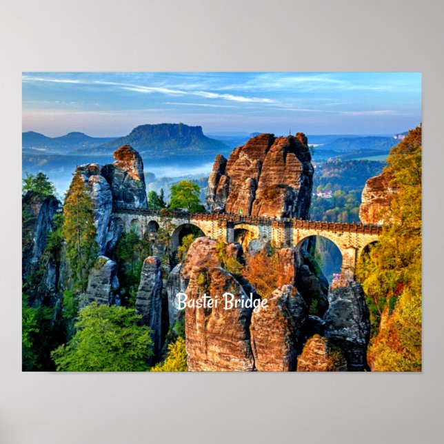 Bastei Bridge, Saxon Switzerland Poster (Front)