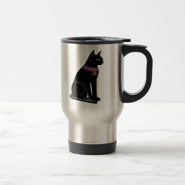Bastet Cat Travel Mug (Right)