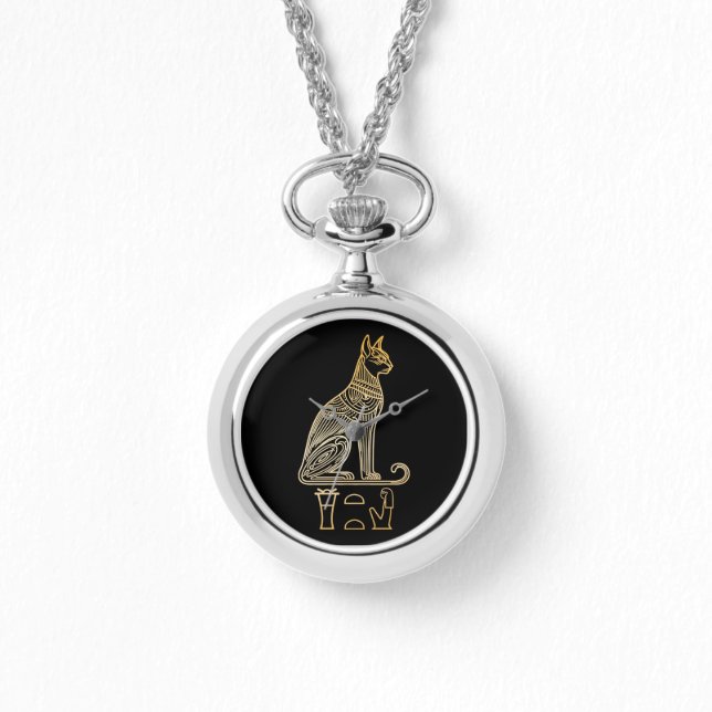 Bastet, Egyptian Cat Goddess. Name in hieroglyphs Watch (Front)