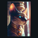 Bastet Egyptian Cat Goddess Photo Print<br><div class="desc">Embrace the mystique of the ancient Egyptian deity with our captivating portrayal of the cat goddess Bastet. This depiction honours the historical reverence for this feline figure, representing divine protection and grace. Perfect for history enthusiasts and animal lovers alike, this artwork captures the timeless allure of Egyptian mythology and the...</div>
