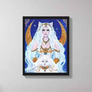 Bastet Egyptian Goddess art by Renee Lavoie Canvas Print
