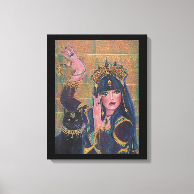 Bastet Egyptian Goddess  art by Renee Lavoie  Canvas Print (Front)