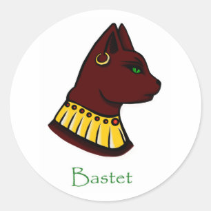 Bastet - Egyptian goddess Classic Round Sticker