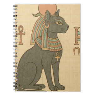 Bastet Egyptian Goddess Spiral Notebook