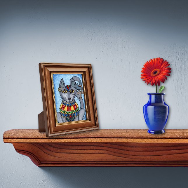 Bastet Eygptian Cat Goddess Mini Folk Art Poster (Creator Uploaded)