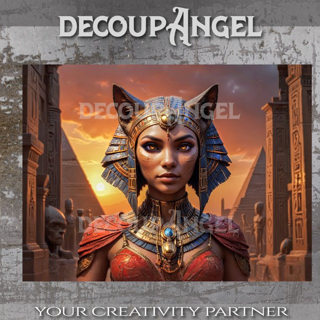 Bastet, Goddess of Protection Decoupage Tissue Paper (Creator Uploaded)