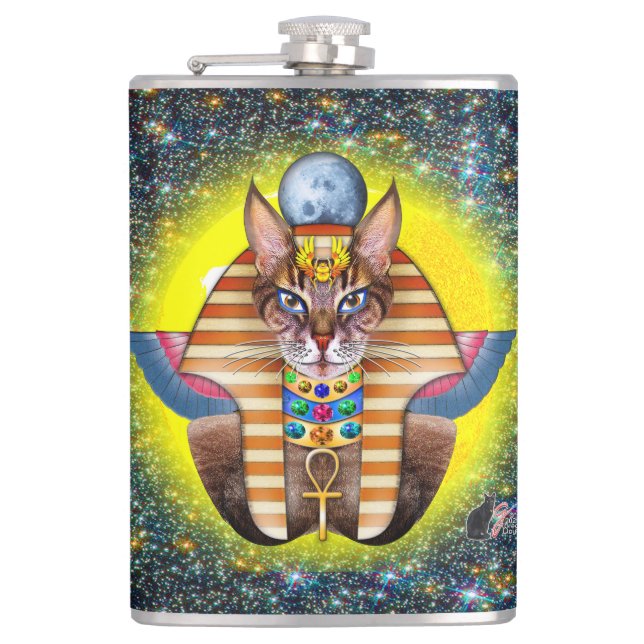 Bastet Hip Flask (Front)