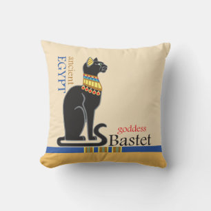 Bastet or Bast. Acient Egyptian goddess Cushion