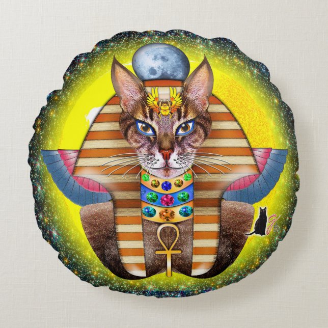 Bastet Round Cushion (Front)