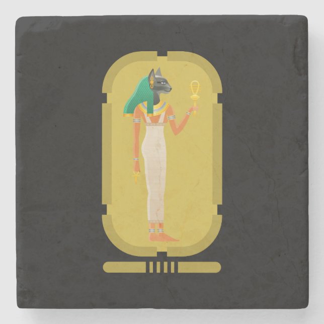 Bastet Stone Coaster (Front)