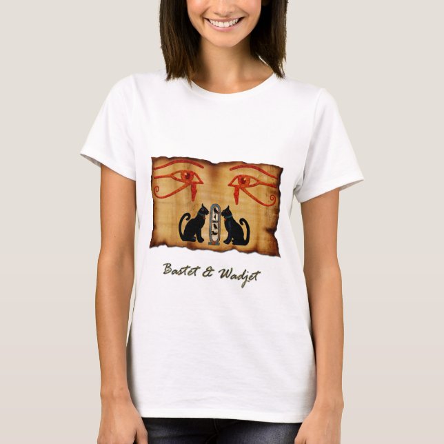 Bastet & Wadjet Egyptian-styled Shirt (Front)