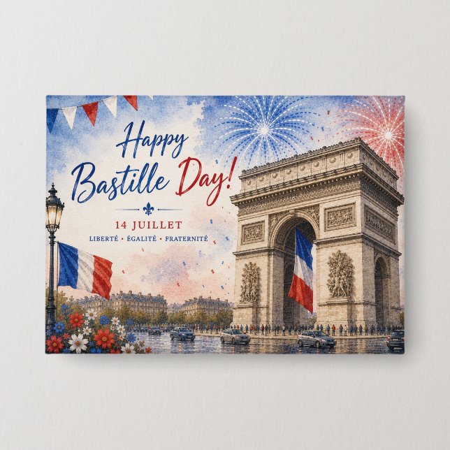 Bastille day Arc de triomphe Paris France firework (Front)