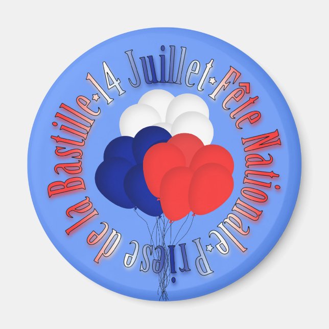 Bastille Day Balloons Magnet (Front)