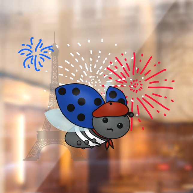 Bastille Day Ladybug, bored (Sheet 2)