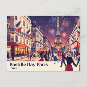 Bastille Day Paris France Postcard