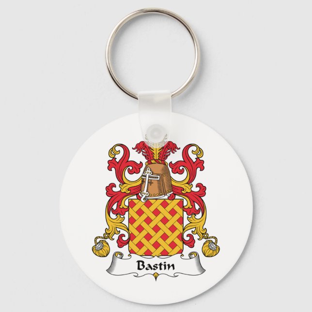 Bastin Family Crest Key Ring (Front)