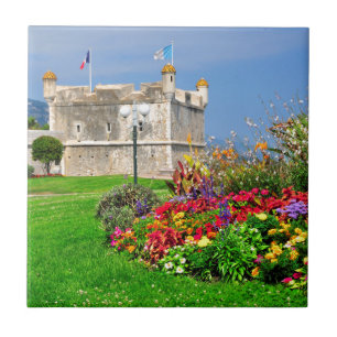 Bastion of Menton in France Tile