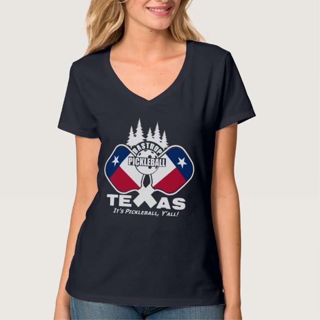 Bastrop Pickleball - Texas T-Shirt (Front)