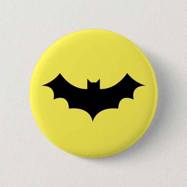 Bat 6 Cm Round Badge (Front)