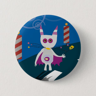 Bat 6 Cm Round Badge