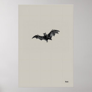 BAT A3 A4 Matte Fine Art Print. Vintage Victorian Poster