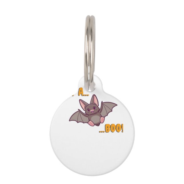 Bat A Boo Cute Bat Pet Tag (Front)