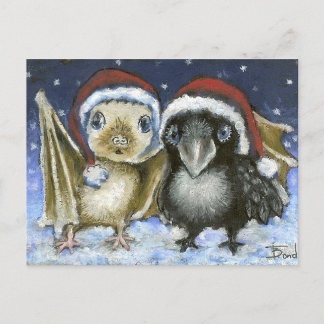 Bat and raven postcard (Front)