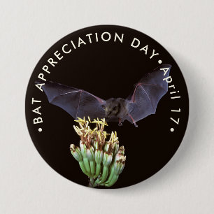 Bat Appreciation Day 7.5 Cm Round Badge
