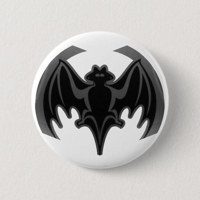 Bat Black Inv The MUSEUM Zazzle Gifts 6 Cm Round Badge (Front)