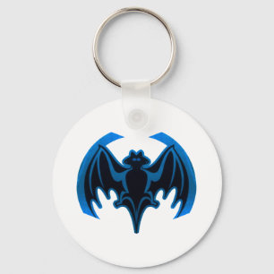 Bat Blue The MUSEUM Zazzle Gifts Key Ring