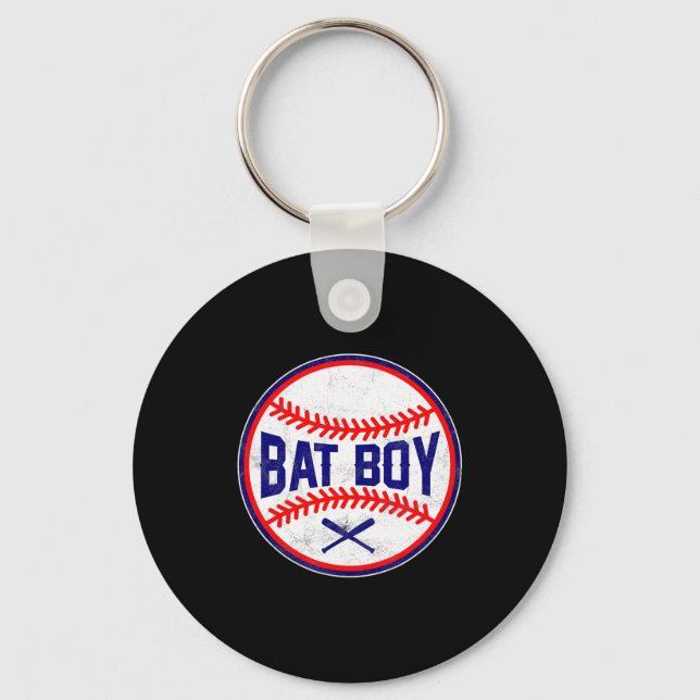 Bat Boy Baseball Positions Team Designer S T Shirt Key Ring (Front)