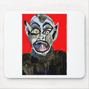 Bat Boy Scream by Katie Pfeiffer Mouse Pad