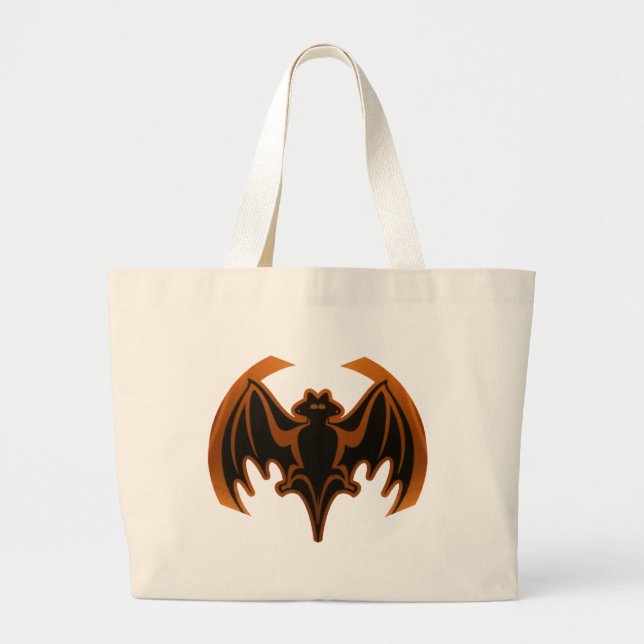 Bat Brown The MUSEUM Zazzle Gifts Large Tote Bag (Front)