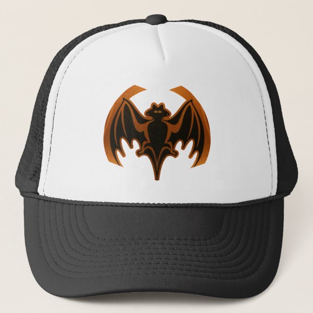 Bat Brown The MUSEUM Zazzle Gifts Trucker Hat (Front)